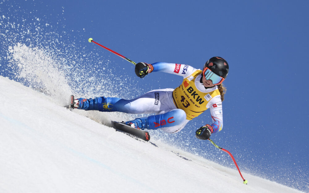 Alix Wilkinson in Crans Montana bei ihrem letzten Auftritt im Weltcup (27. Februar 2022). – Foto: GEPA pictures