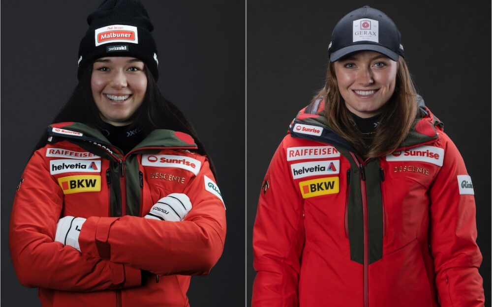 Alina Willi und Sue Piller konnten in Arosa je einen FIS-Riesenslalom für sich entscheiden. – Fotos: Swiss Ski