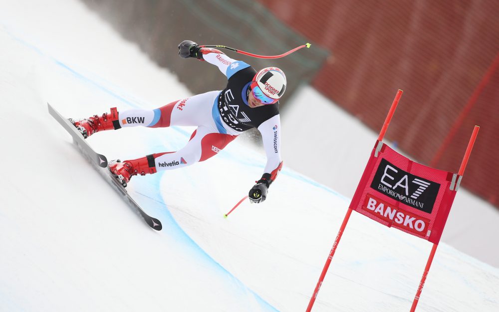 Mauro Caviezel unterwegs zur Bestzeit im Kombi-Super-G. – Foto: GEPA pictures