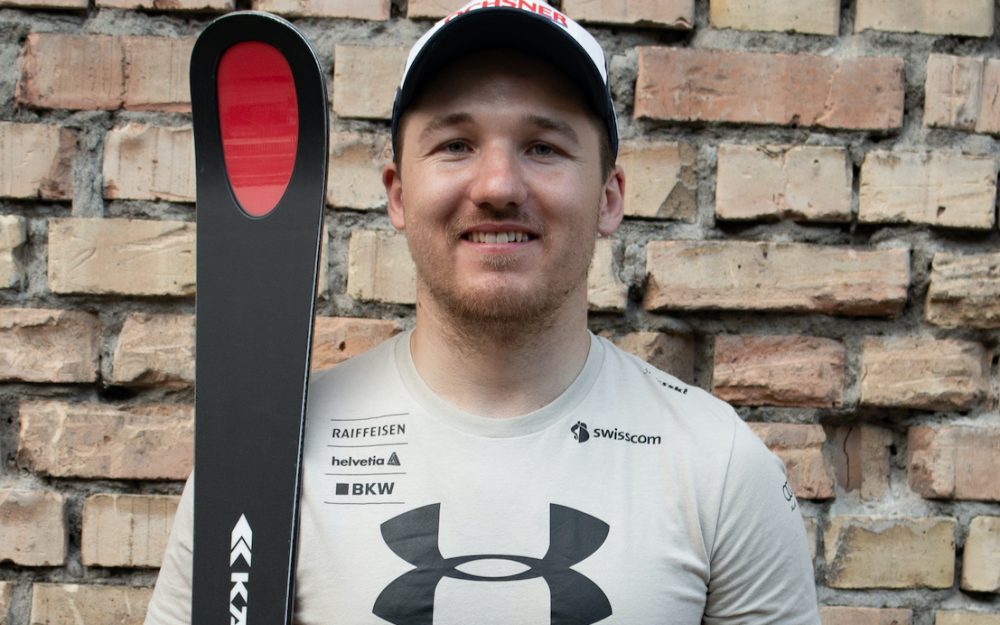 Cedric Noger wird künftig auf Kästle-Skiern unterwegs sein. – Foto: Janine Barbisch / Kaestle Ski