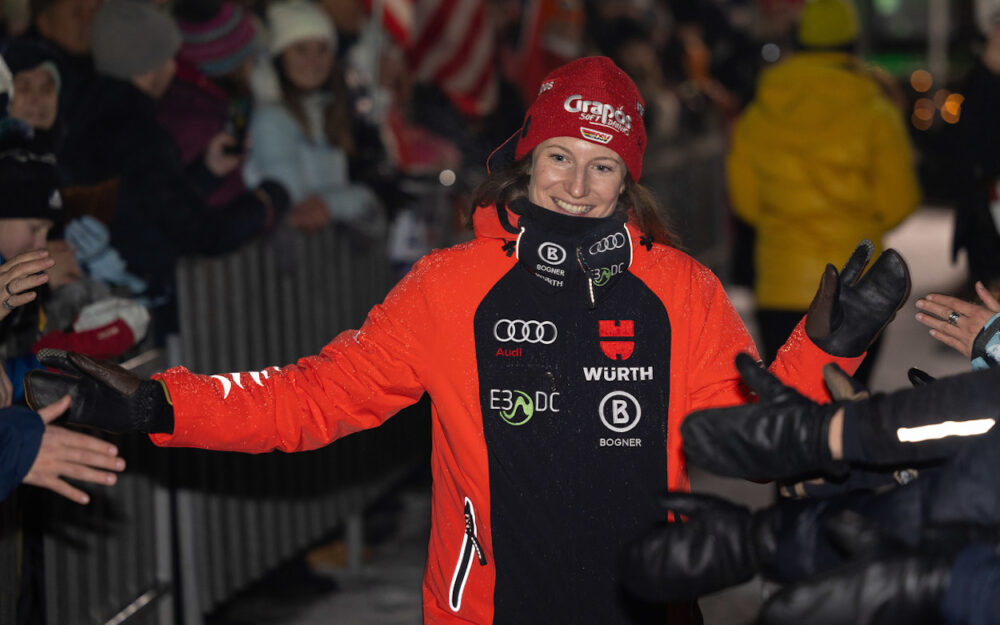 Lena Dürr vor der Startnummern-Auslosung in Levi. – Foto: GEPA pictures