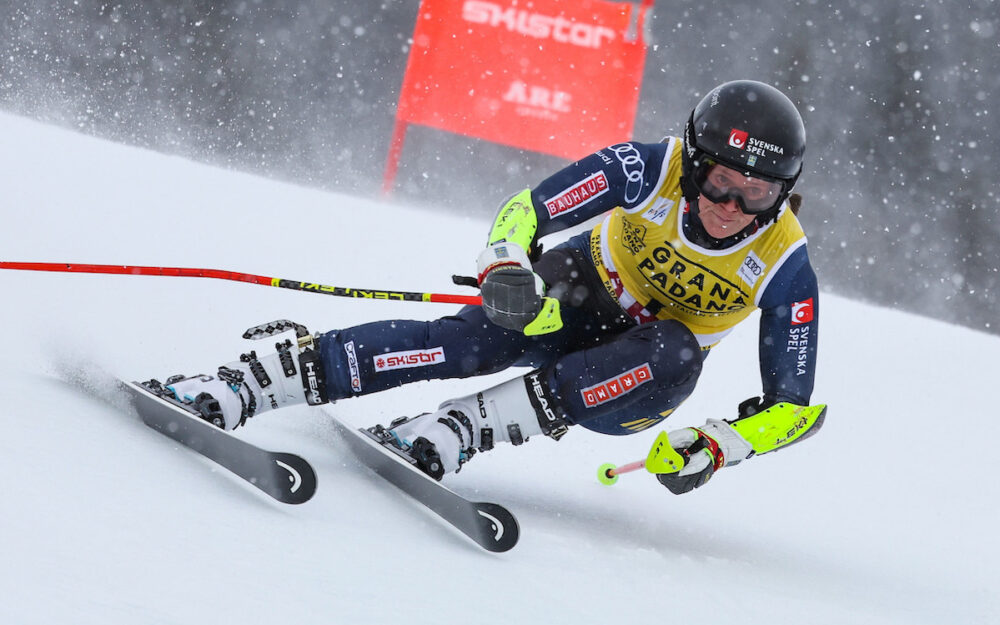 Sara Hector auf dem Weg zur Laufbestzeit in Are. – Foto: GEPA pictures