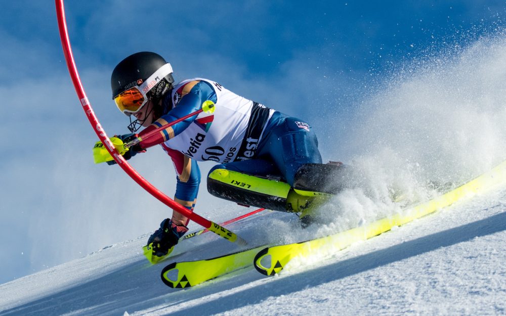 Abi Jewett, hier anlässlich der Junioren-WM 2018 in Davos, kommt in Killington zu ihrer Weltcup-Premiere. – Foto: GEPA pictures