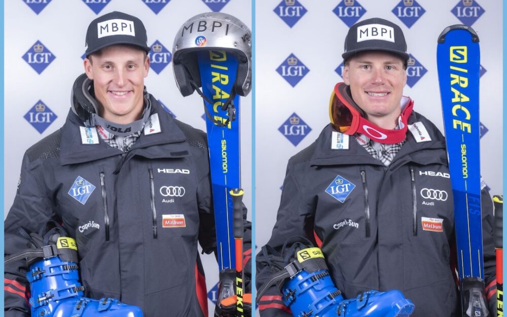 Nico Gauer (links) und Marco Pfiffner werden Liechtenstein bei den Ski-Weltmeisterschaften vertreten. – Foto: GEPA pictures