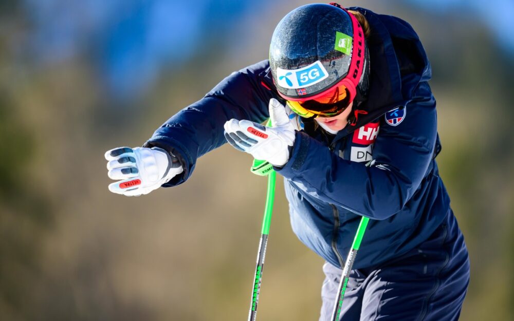 Marte Monsen ist im 1. Abfahrtstraining von Kvitfjell zur Bestzeit gefahren. – Foto: GEPA pictures