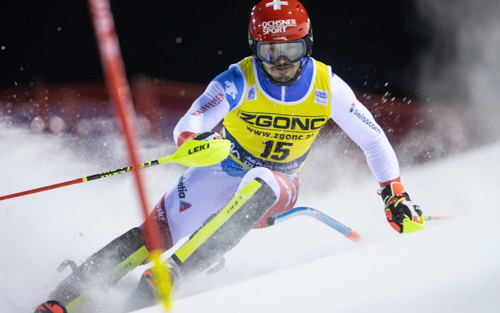 Loic Meillard ist der einzige Swiss-Ski-Athlet, der am Chuenisbärgli sowohl den Slalom wie auch den Riesenslalom bestreiten wird. – Foto: GEPA pictures