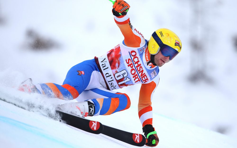 Maarten Meiners, hier beim Rennen in Val d'Isere, setzte sich in allen drei Rennen des heutigen Tages durch. – Foto: GEPA pictures