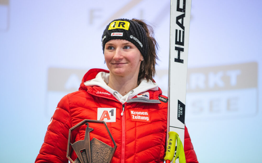 Michelle Niederwieser hat heute den zweiten Super-G von Sarajevo gewonnen. – Foto: GEPA pictures