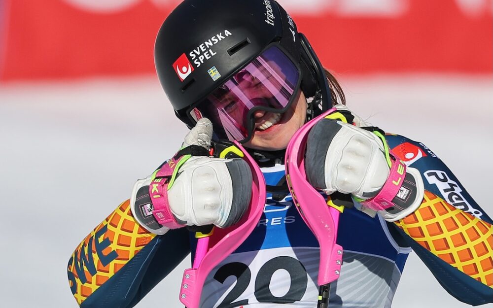 Cornelia Oehlund gewinnt in Tarvisio Slalom-Gold an den Junioren-Weltmeisterschaften. – Foto: GEPA pictures