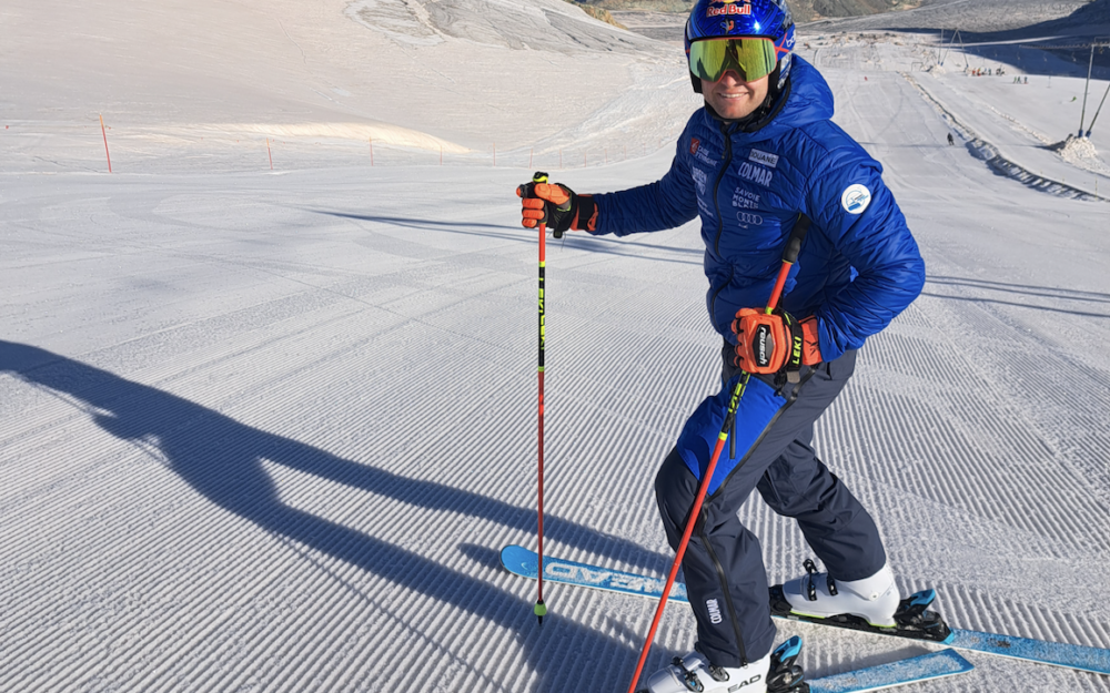 Alexis Pinturault beim Training in Cervinia. – Foto: zvg