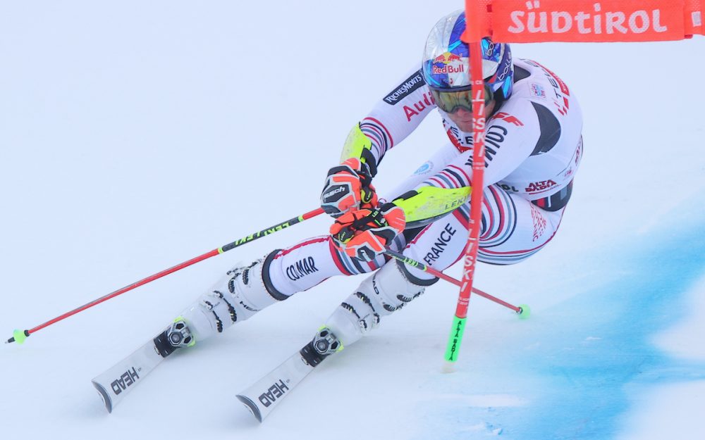 Alexis Pinturault liegt nach dem 1. Lauf von Alta Badia in Führung. – Foto: GEPA pictures