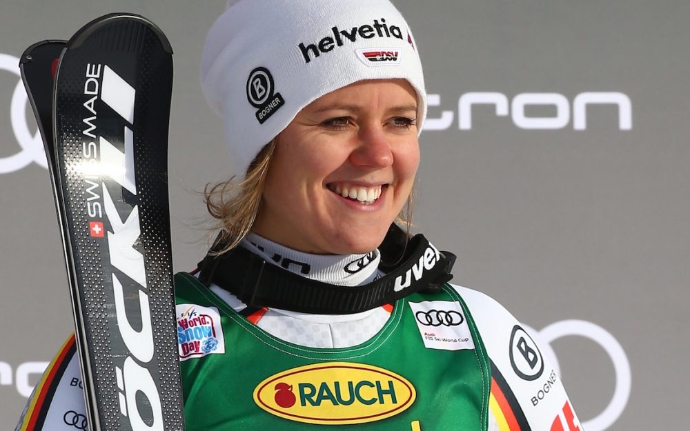 Viktoria Rebensburg liegt nach dem 1. Lauf von Courchevel an der Spitze. – Foto: GEPA pictures