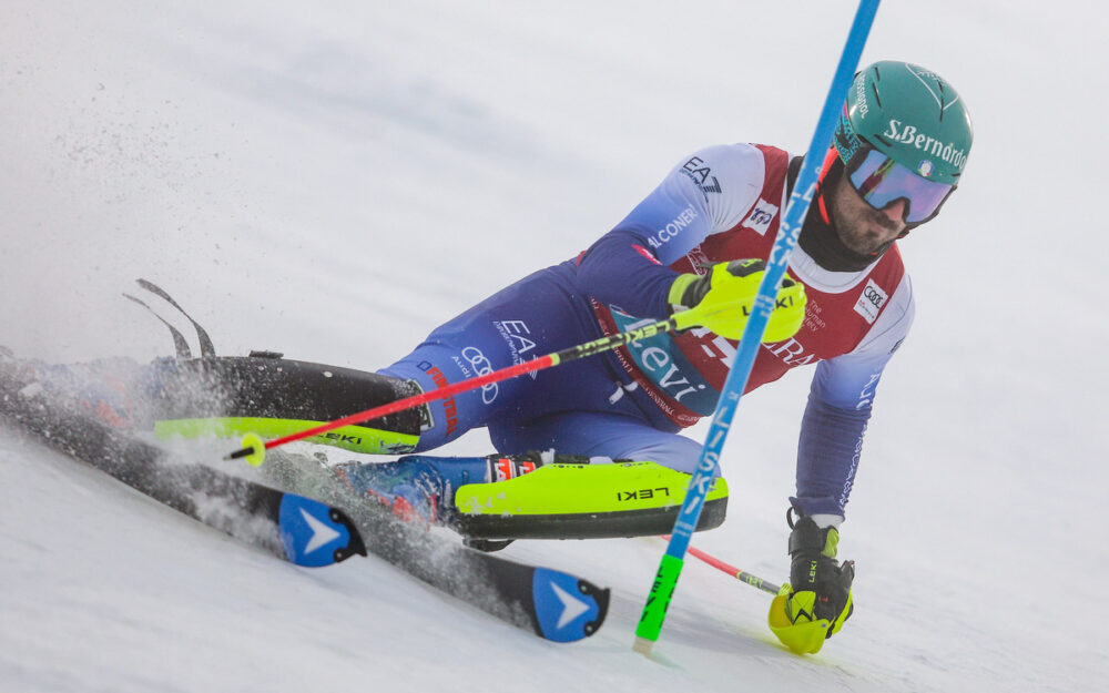 Tommaso Salo anlässlich des Weltcup-Slaloms von Levi. – Foto: GEPA pictures