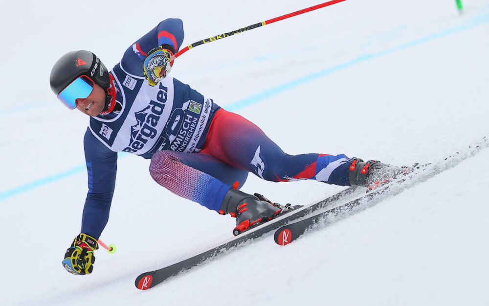 Sven von Appen, hier Ende Januar 2024 beim Super-G von Garmisch-Partenkirchen, seinem ersten und zugleich zweitletzten Rennen auf Stufe Weltcup. – Foto: GEPA pictures