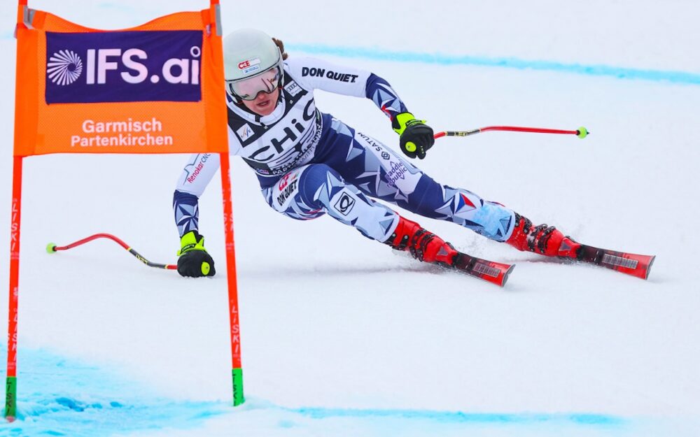 Tereza Nova beim Training in Garmisch-Partenkirchen. – Foto: GEPA pictures