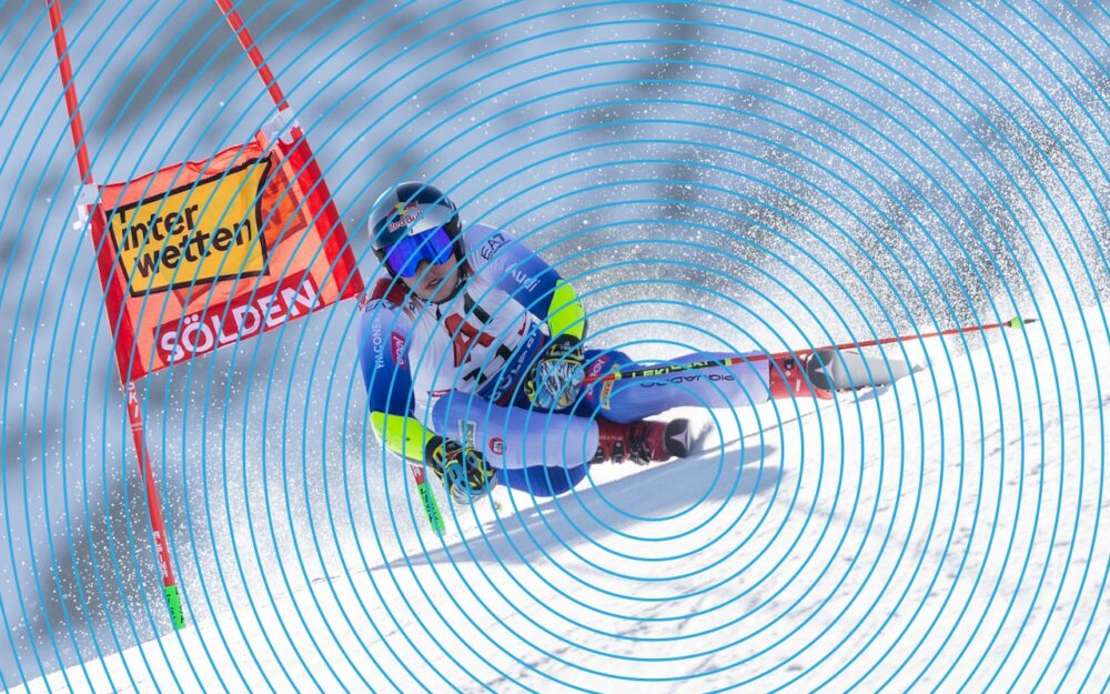 Alex Vinatzer  – in Sölden mit einem Atomic-Prototypen (Schuh) unterwegs. – Foto: GEPA pictures