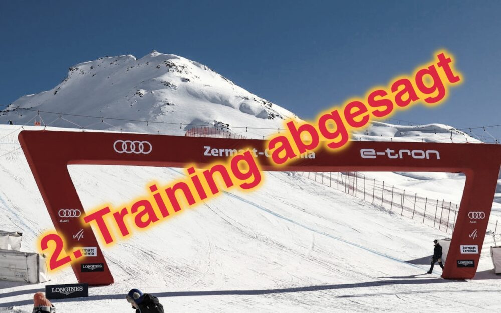 Heute kein Kaiserwetter, dafür Schneefall und Sturmböen. Deshalb: kein Abfahrtstraining in Zermatt. – Foto: GEPA pictures