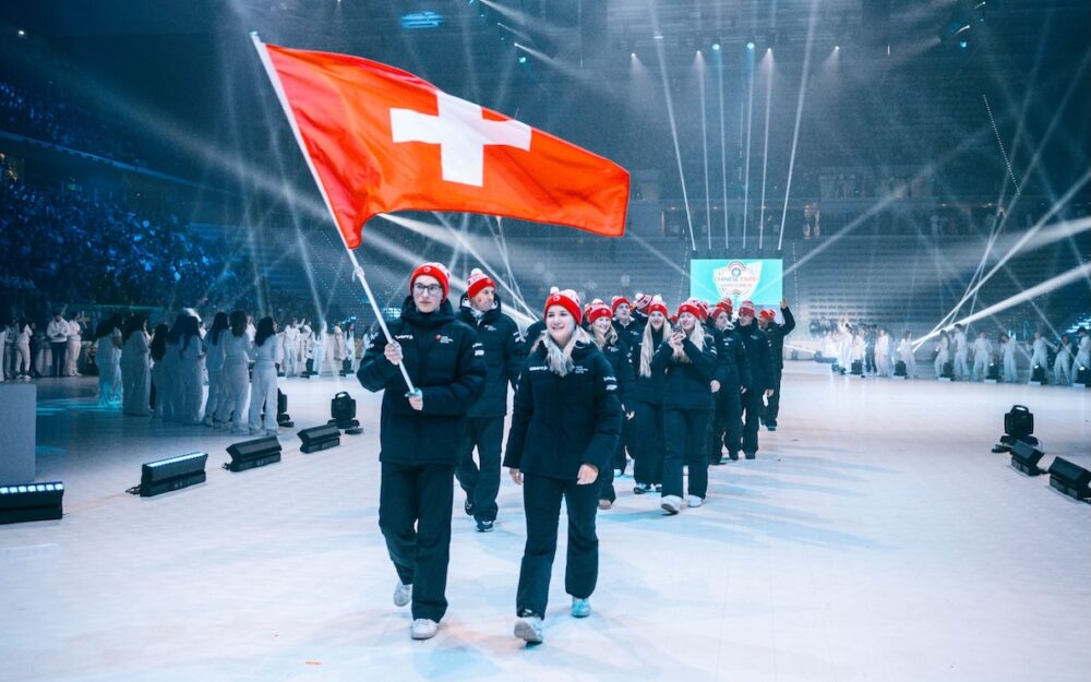 Die Schweizer Delegation anlässlich der Eröffnungsfeier. – Foto: Swiss University Sports